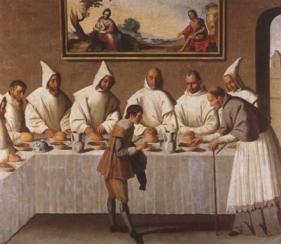 Francisco de Zurbaran St Hugo of Grenoble in the Carthusian Refectory (mk08) oil painting image